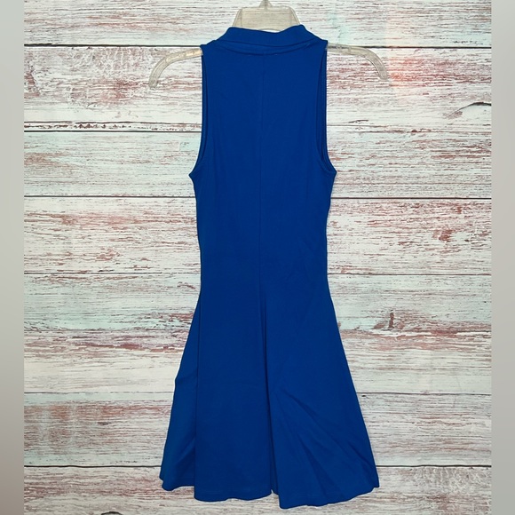 NWT Zara Mini Dress Royal Blue Size Small Stretchy - Picture 7 of 8